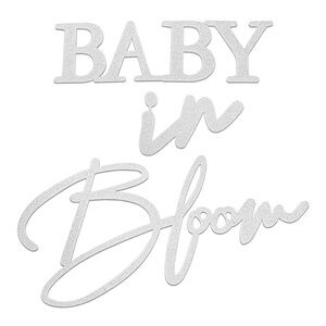 Silver 'Baby in Bloom' Party Decoration